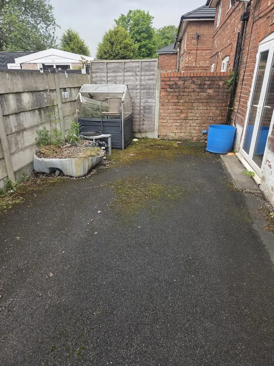 Driveway before cleaning